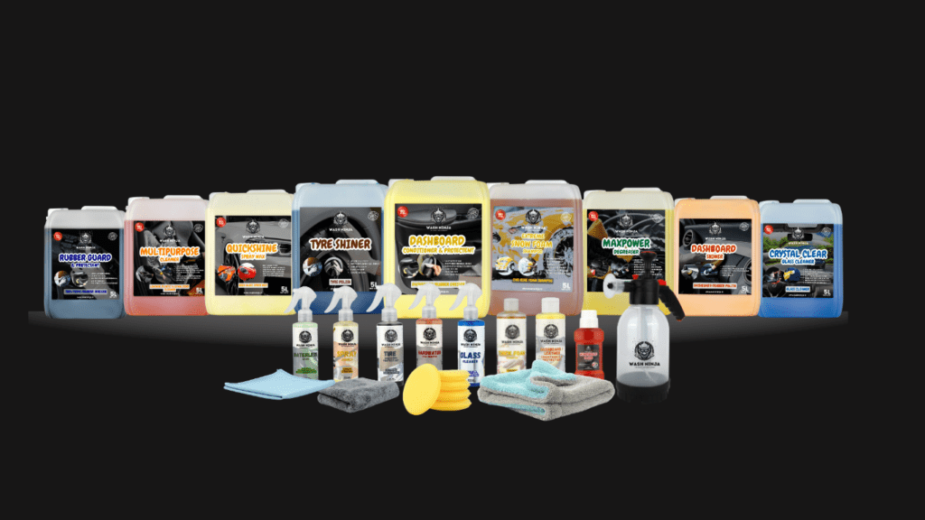 Car cleaning products for washing a car at home