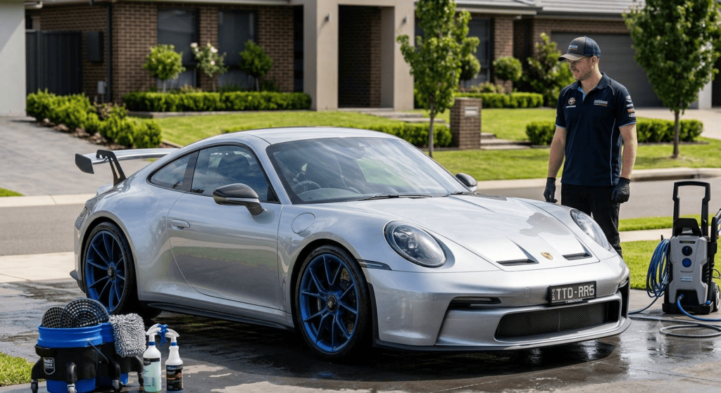 Clean shiny car after washing with WashNinja car shampoo